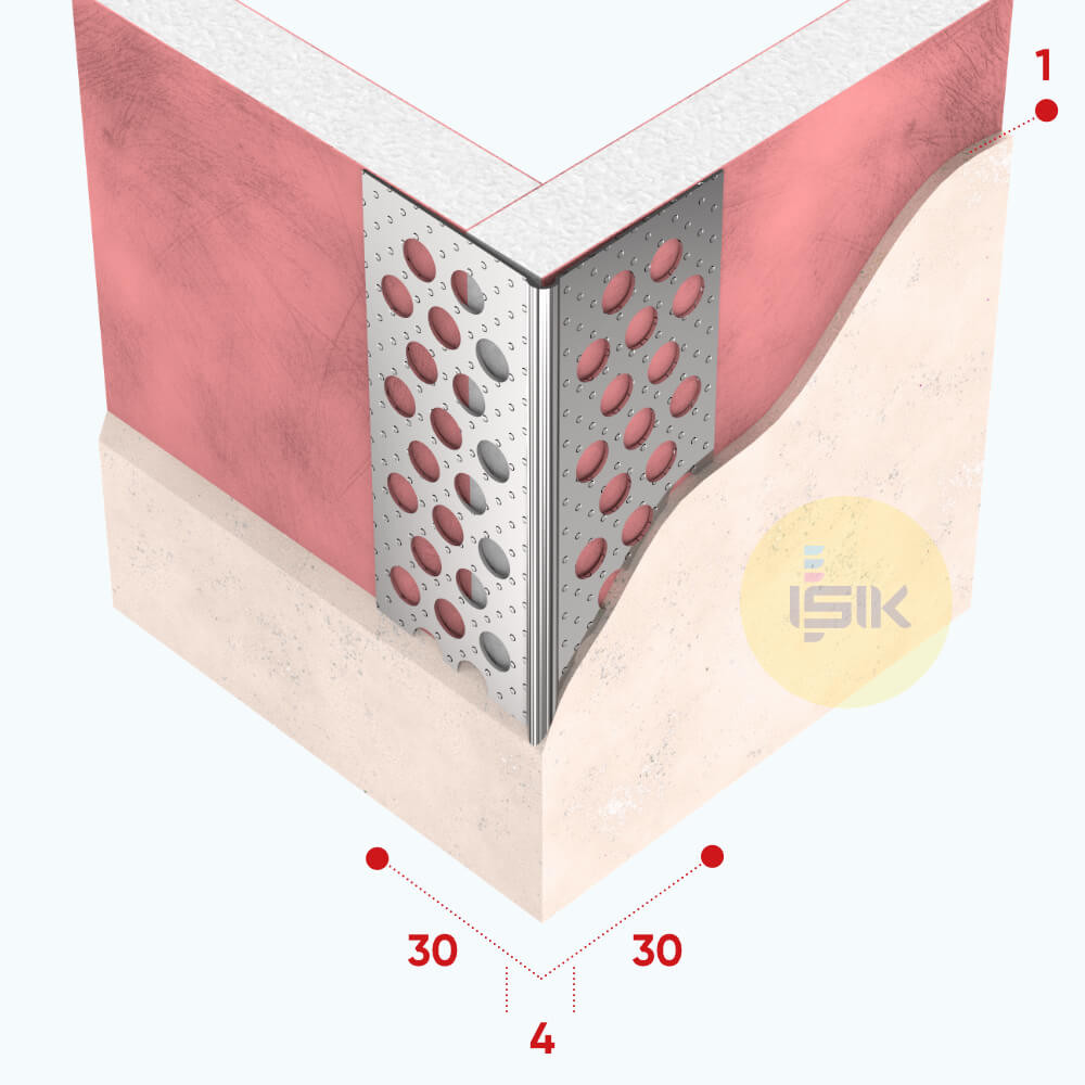 Aluminium Corner Bead with Embossed Surface