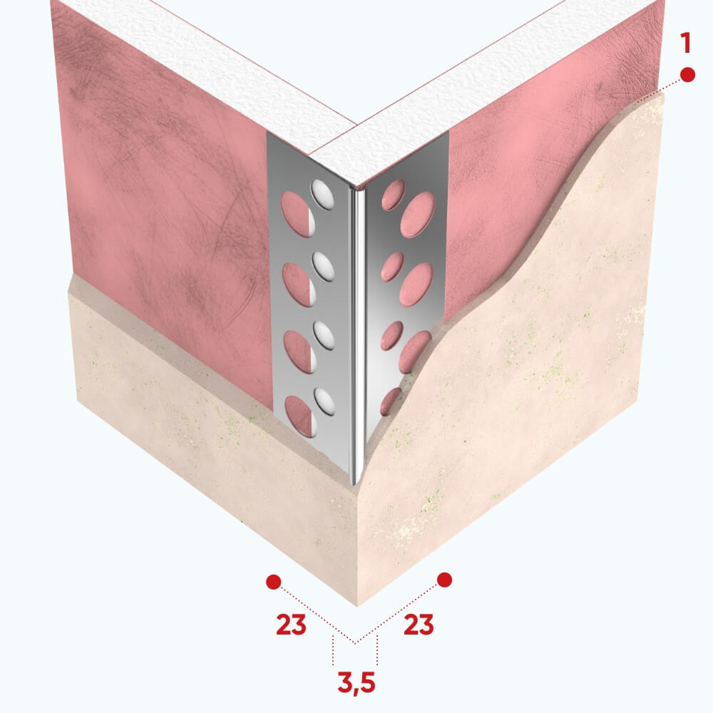 Aluminium Corner Bead with Smooth Surface