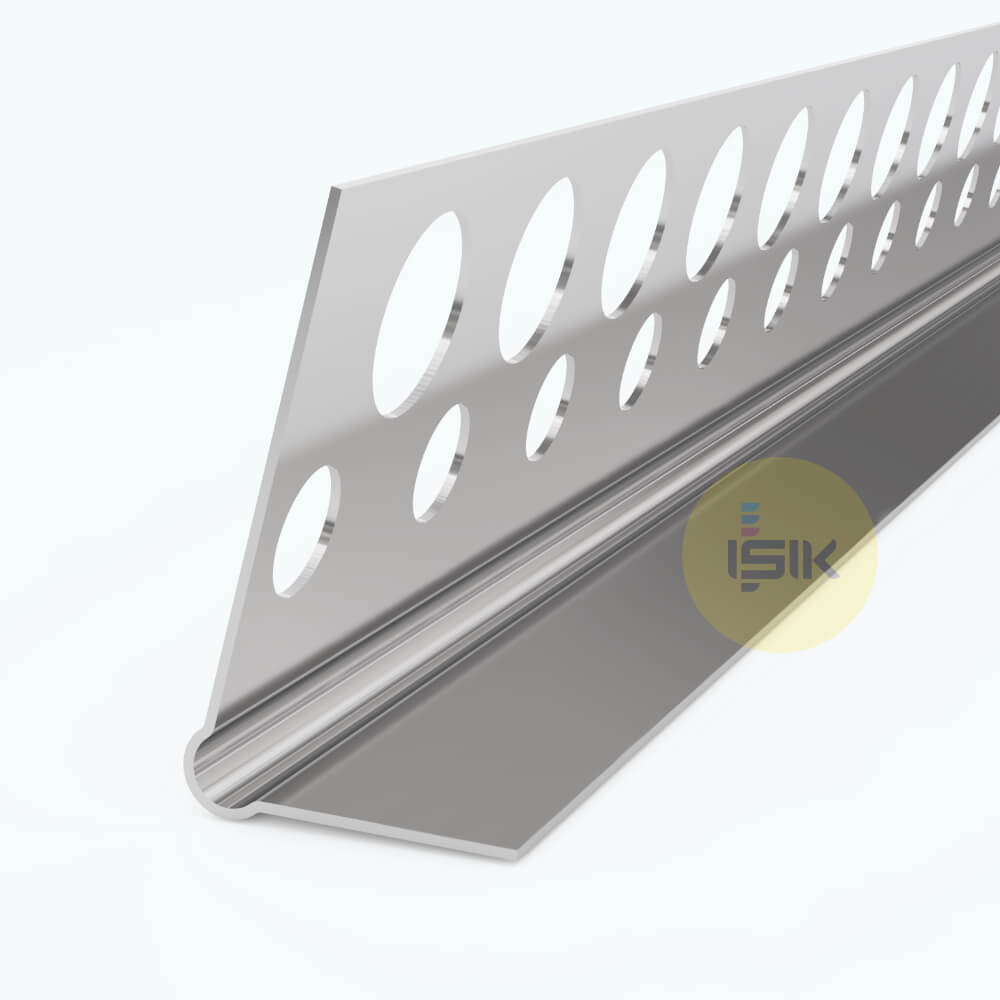 Aluminium Stop Bead with Smooth Surface for 12,5mm plasterboard