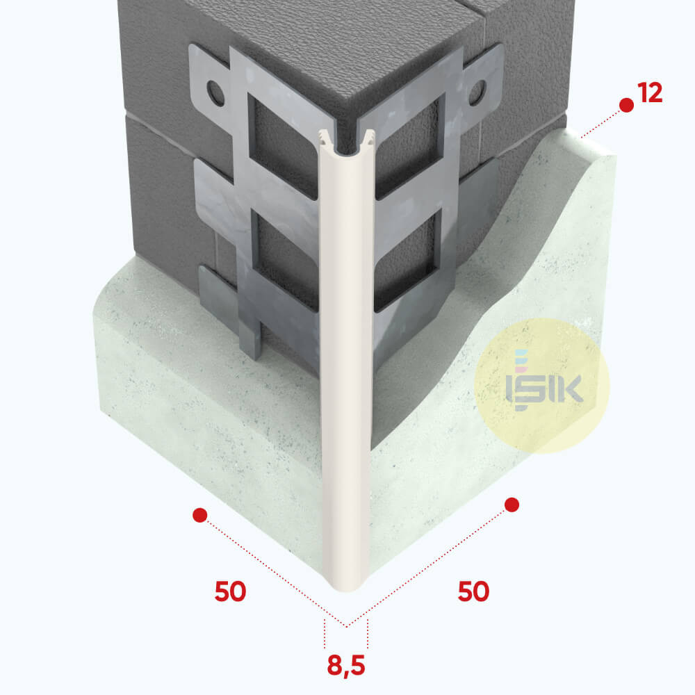 Galvanised Steel Corner Bead with PVC nose