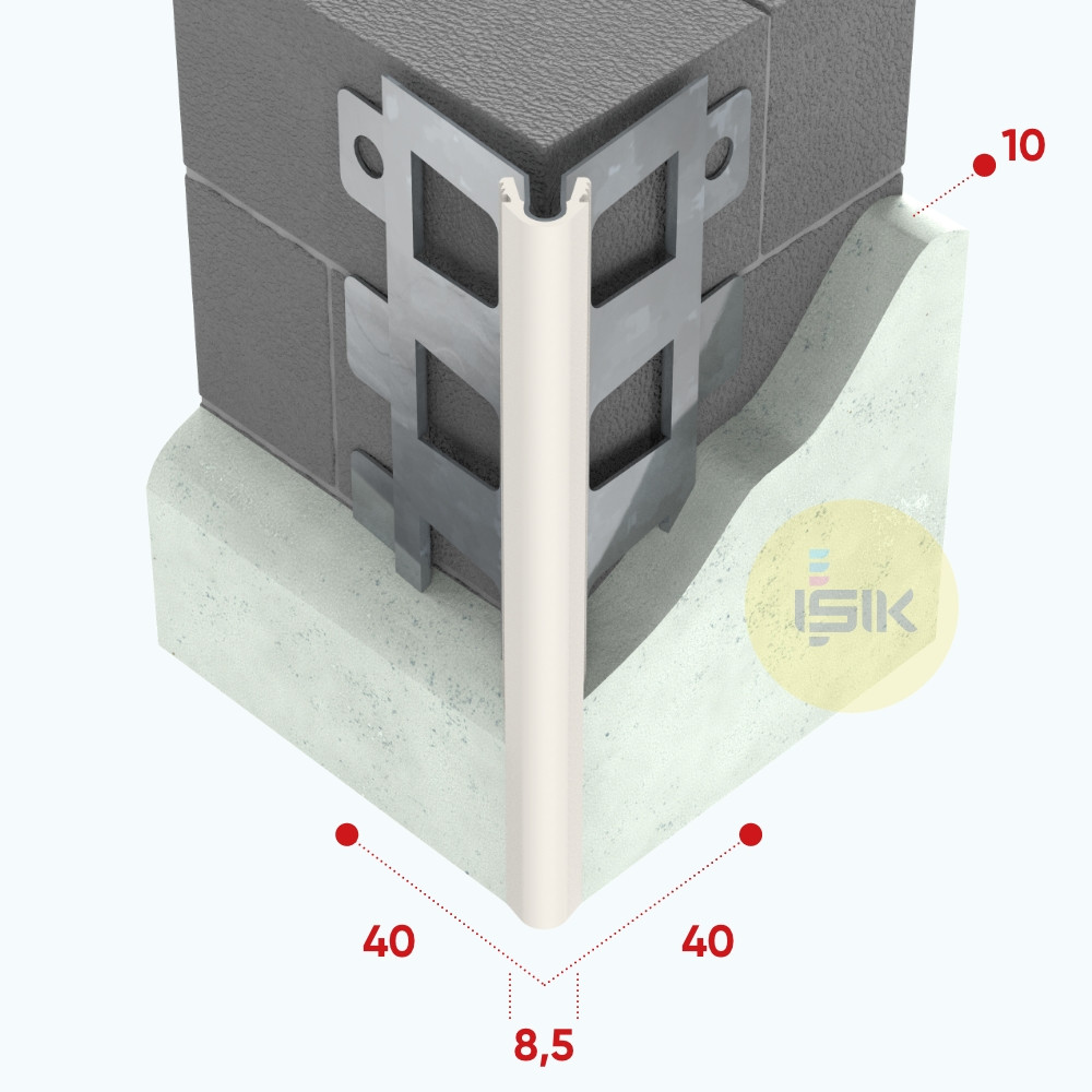 Galvanised Steel Corner Bead with PVC nose