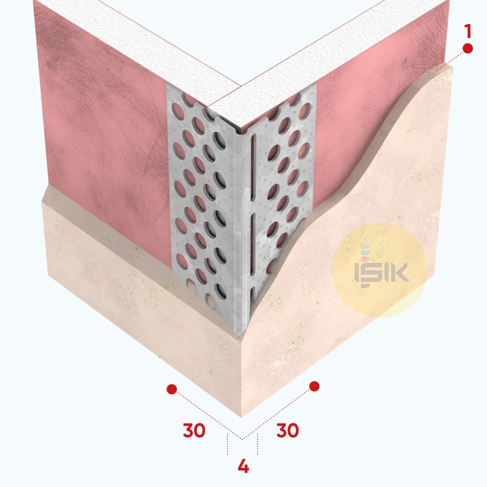 Galvanised Steel Corner Bead Embossed Surface