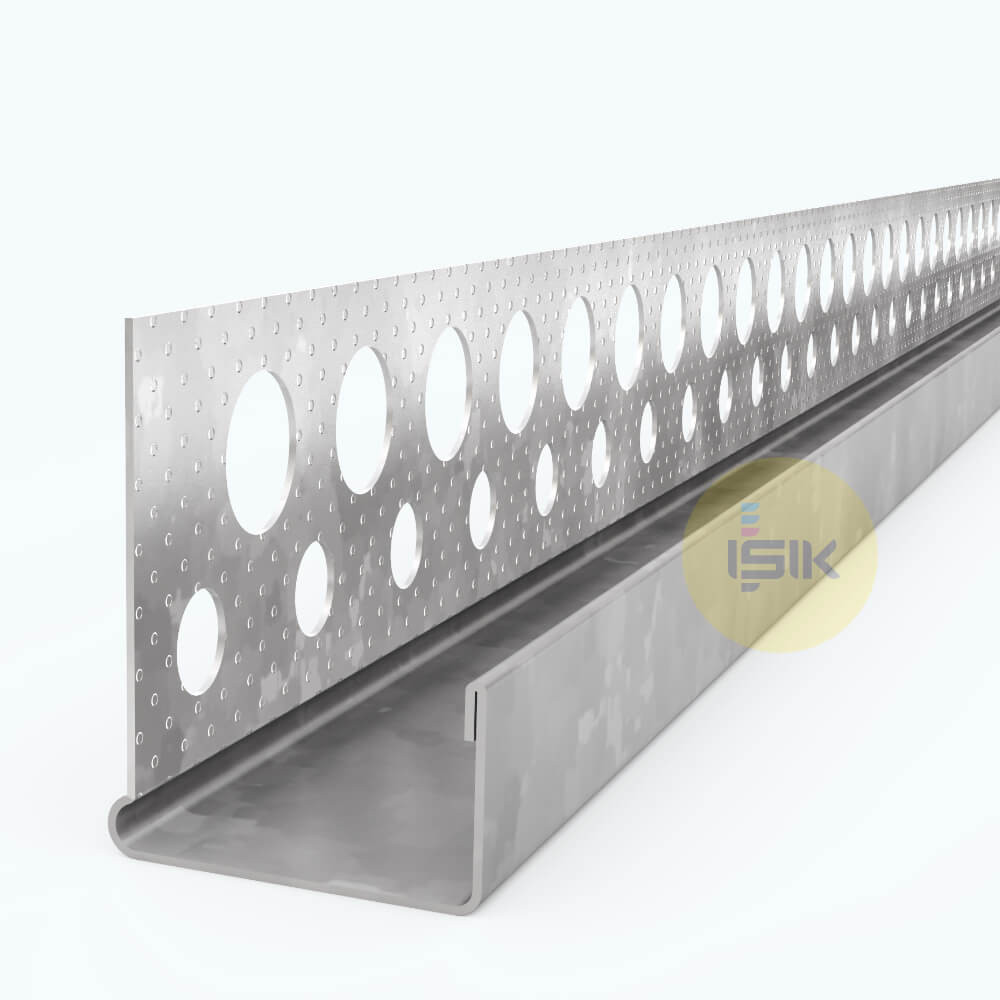 Galvanised Steel Edging Bead with Embossed Surface for 15mm plasterboard