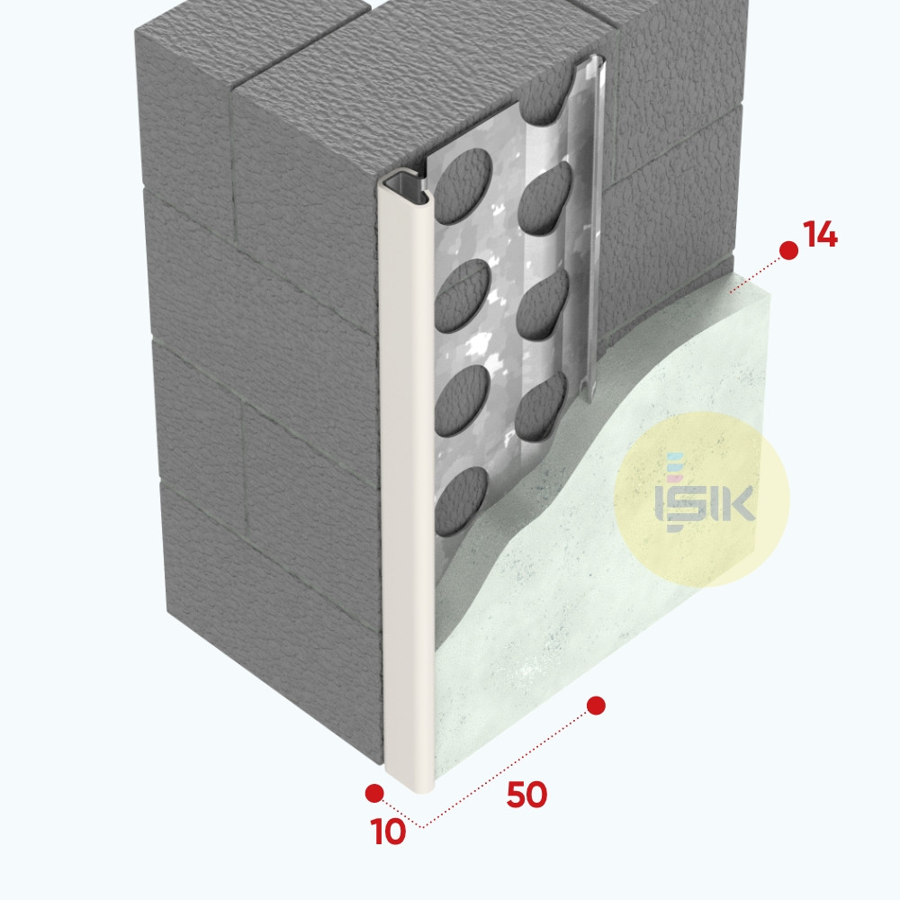 Galvanised Steel Stop Bead with PVC nose