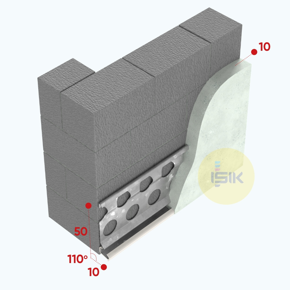 Galvanised Steel Bellcast/Drip Bead with PVC nose